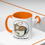 Latte Cat Coffee Mug – "Don't Wake Me, I'll Move" Cute Cat Latte Art Ceramic Accent Mug
