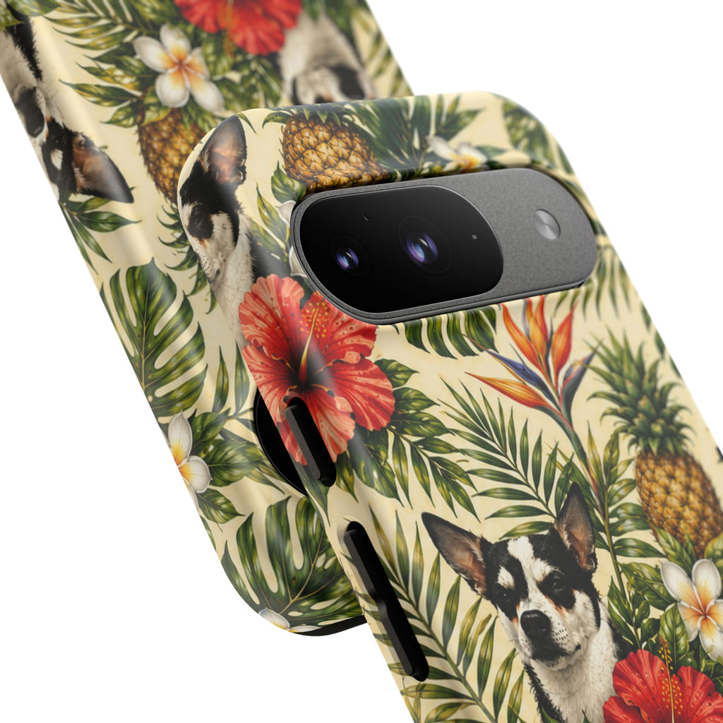 Tropical chihuahua Phone Case — Floral Pineapple Protective Tough Case