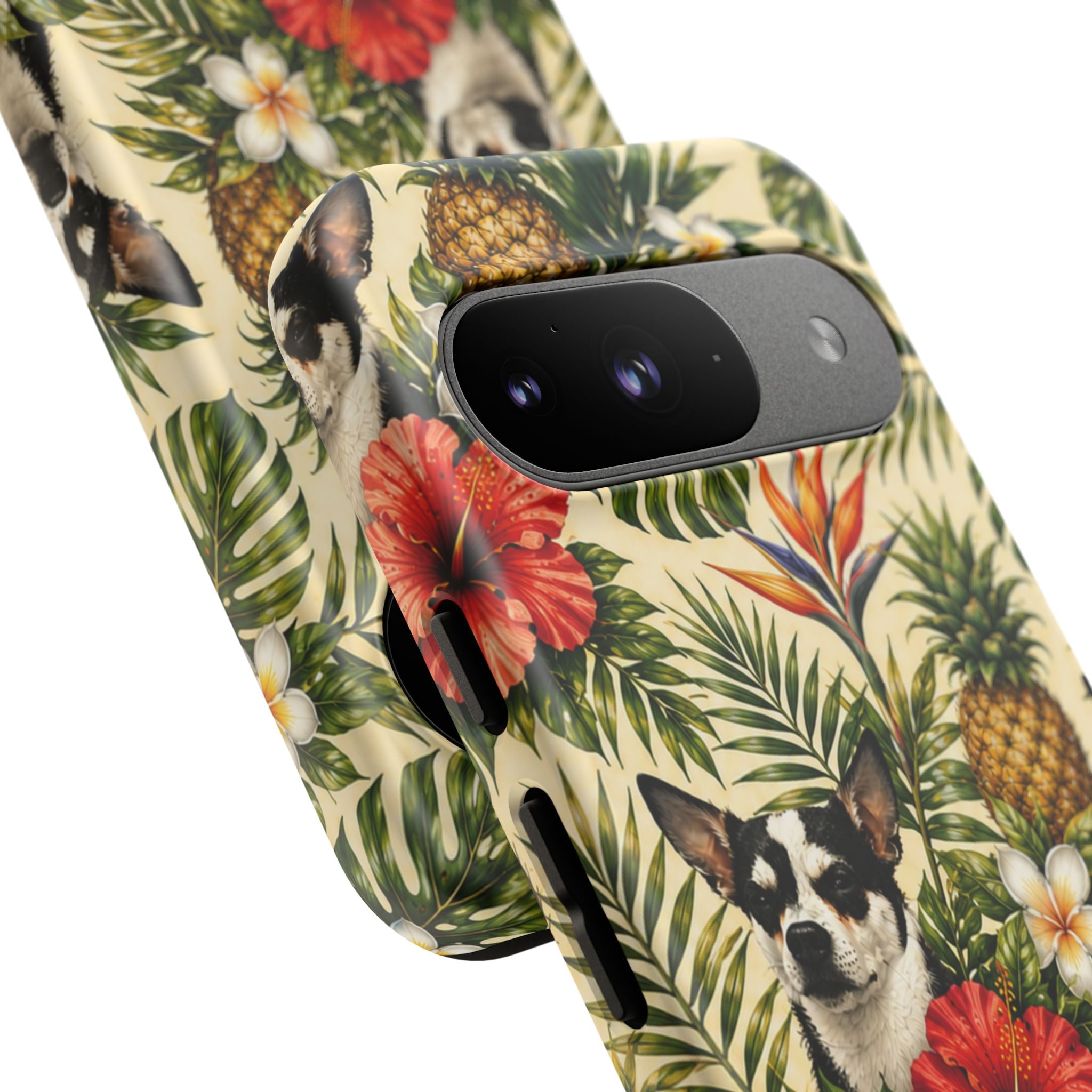 Tropical chihuahua Phone Case — Floral Pineapple Protective Tough Case