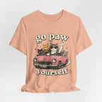 Go Paw Yourself Cat Tee – Cute Retro Cats in Convertible T‑Shirt