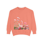 Floral Meadow Sweatshirt — Pink Cosmos Garden Crewneck