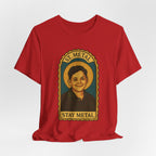 Copy of Stay Metal T-Shirt — Retro Saint Portrait Heavy Metal Tee
