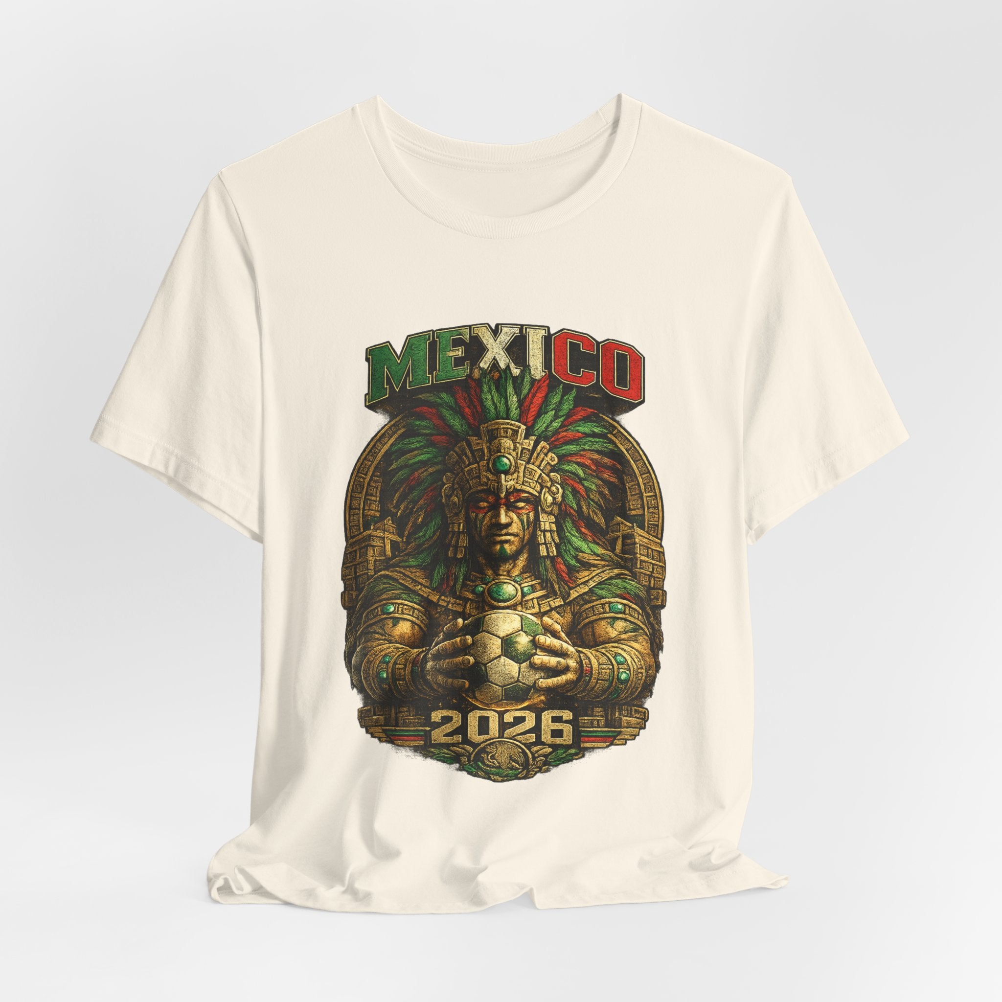 Mexico 2026 Aztec Warrior T-Shirt — Vintage Mexican Pride Soccer World Cup Tee