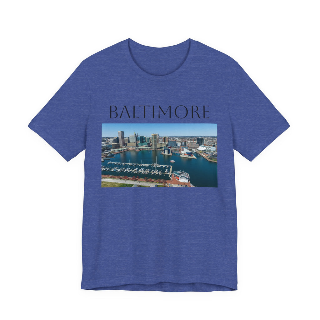 Baltimore Skyline Photo Tee — Inner Harbor Cityscape T-Shirt