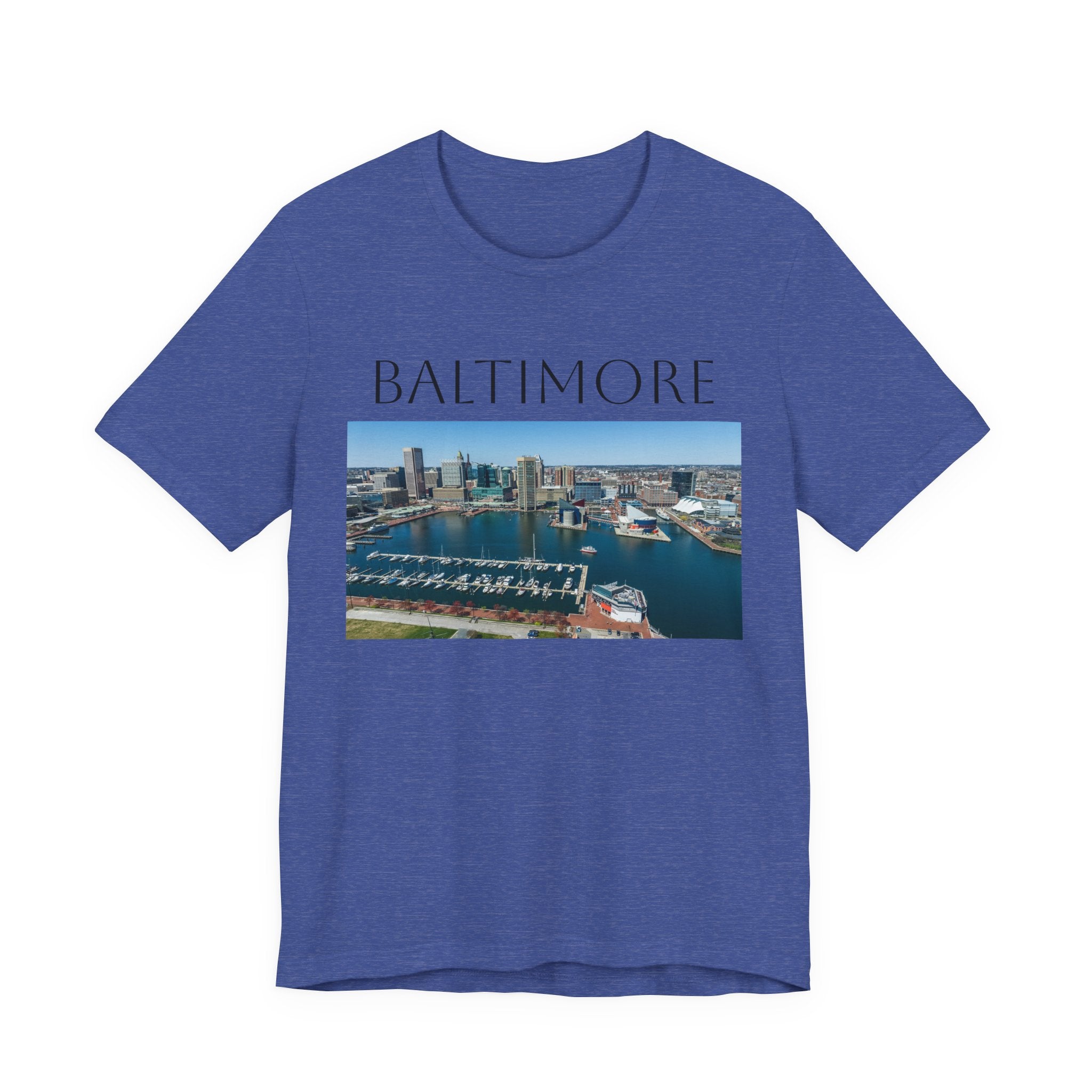 Baltimore Skyline Photo Tee — Inner Harbor Cityscape T-Shirt
