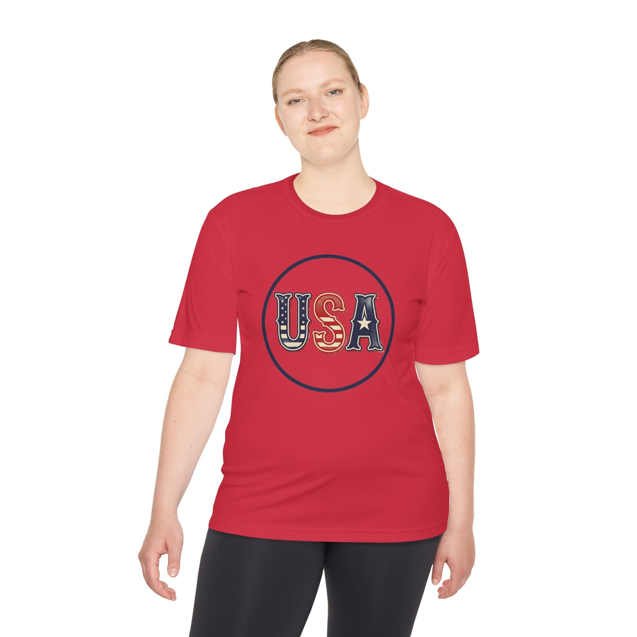USA Patriotic Tee — Retro Stars & Stripes Moisture-Wicking Shirt