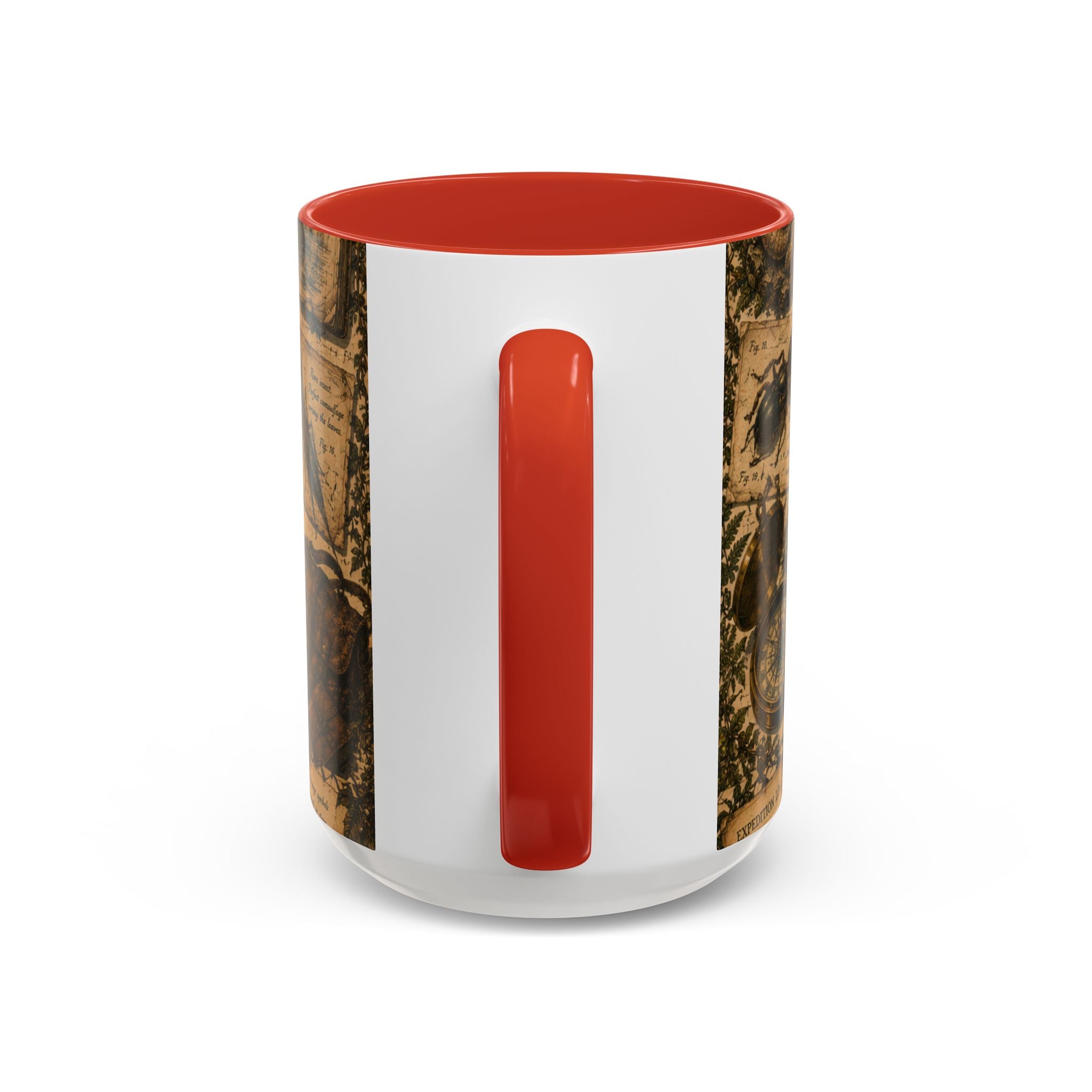 Vintage Natural History Coffee Mug — Botanical & Fossil Illustration Accent Mug