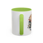 Cat Jester Accent Coffee Mug – Whimsical Vintage Cat Illustration (11/15oz)