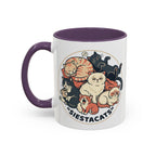 Cat Jester Accent Coffee Mug – Whimsical Vintage Cat Illustration (11/15oz)