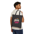 Tote Bag — "Hetero Tamas" Retro Rainbow Canvas Tote