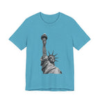 Statue of Liberty Graphic Tee — Black & White NYC Landmark T-Shirt