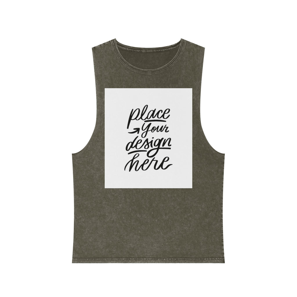 Custom Stonewash Muscle Tank — Vintage Wash Sleeveless Top