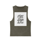 Custom Stonewash Muscle Tank — Vintage Wash Sleeveless Top