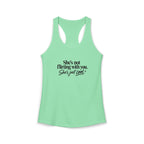 Women's Ideal Racerback Tank - "She's not flirting with you"