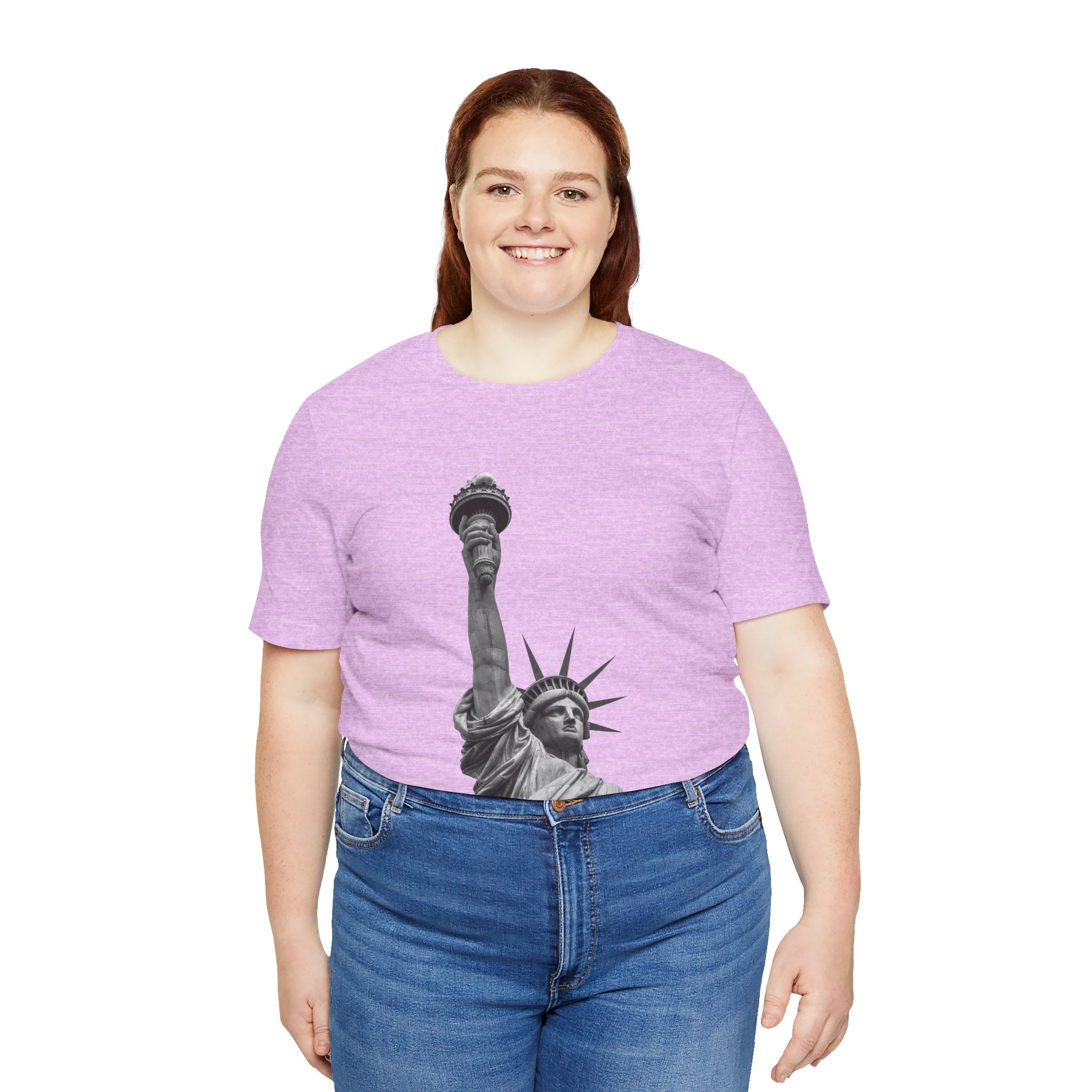 Statue of Liberty Graphic Tee — Black & White NYC Landmark T-Shirt