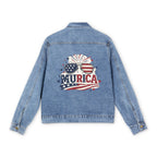 Denim Jacket - 'Murica Patriotic Eagle Sunglasses Back Patch