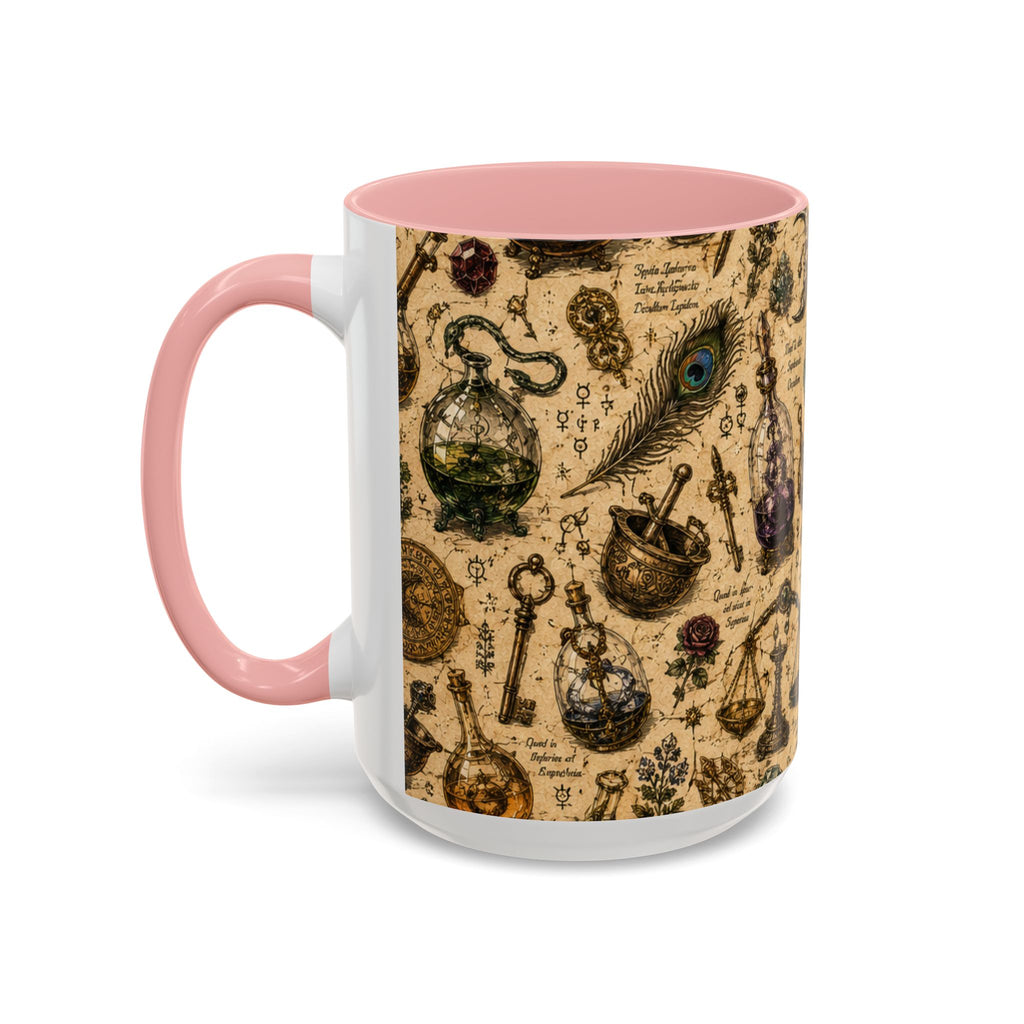 The Alchemist's Cabinet Coffee Mug — Vintage Apothecary Accent Mug (11/15 oz)