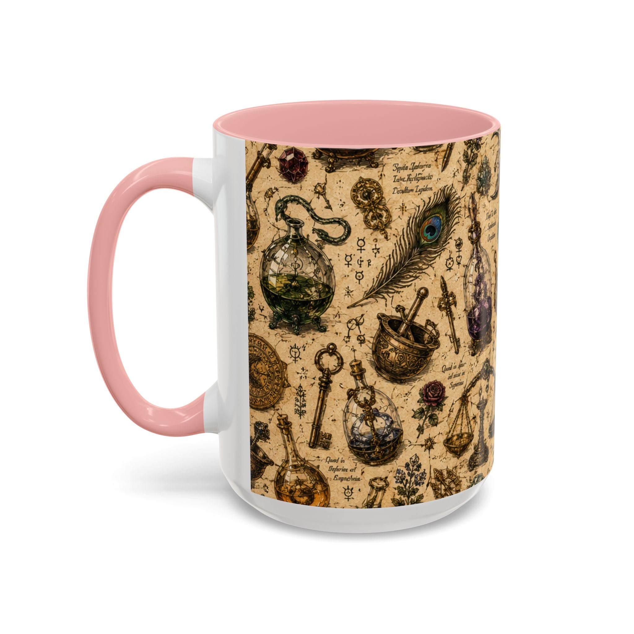 The Alchemist's Cabinet Coffee Mug — Vintage Apothecary Accent Mug (11/15 oz)