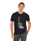 Statue of Liberty Graphic Tee — Black & White NYC Landmark T-Shirt