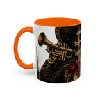 Day of the Dead Soccer Skull Accent Mug — 11/15oz