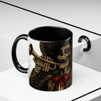 Day of the Dead Soccer Skull Accent Mug — 11/15oz