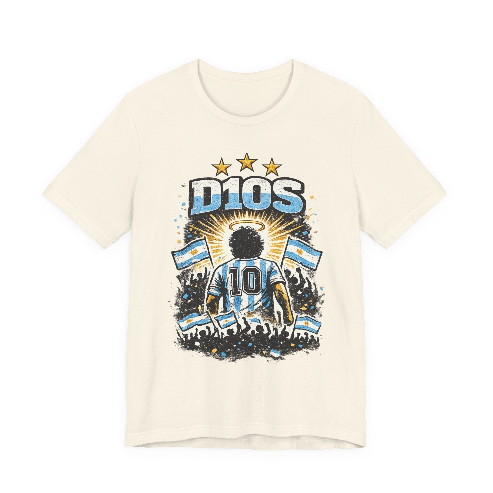 Dios 10 Argentina Soccer Tee — Maradona Tribute Football Shirt
