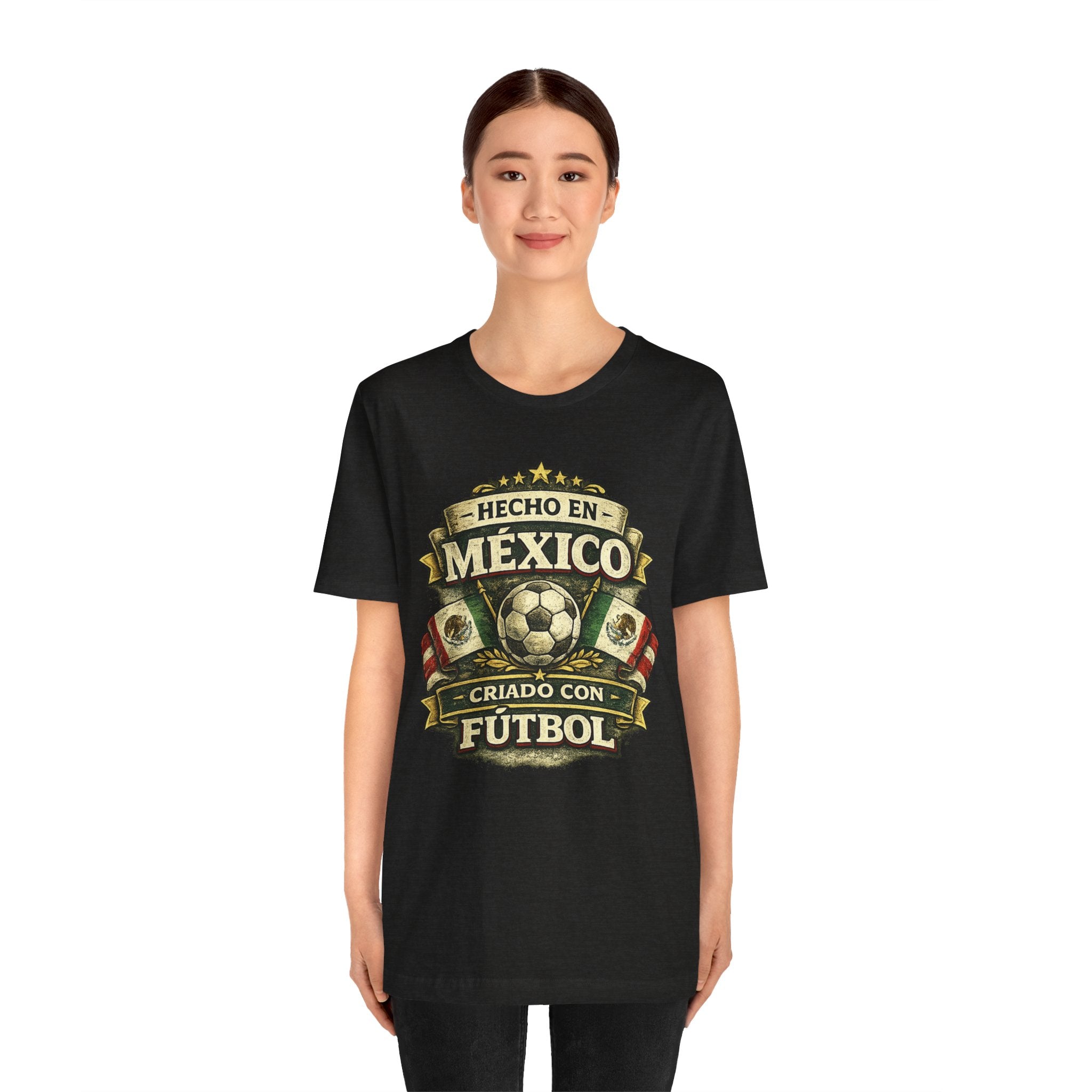Mexico Soccer T‑Shirt — "Hecho en México, Criado con Fútbol" Vintage Football Tee