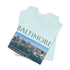 Baltimore Skyline Photo Tee — Inner Harbor Cityscape T-Shirt