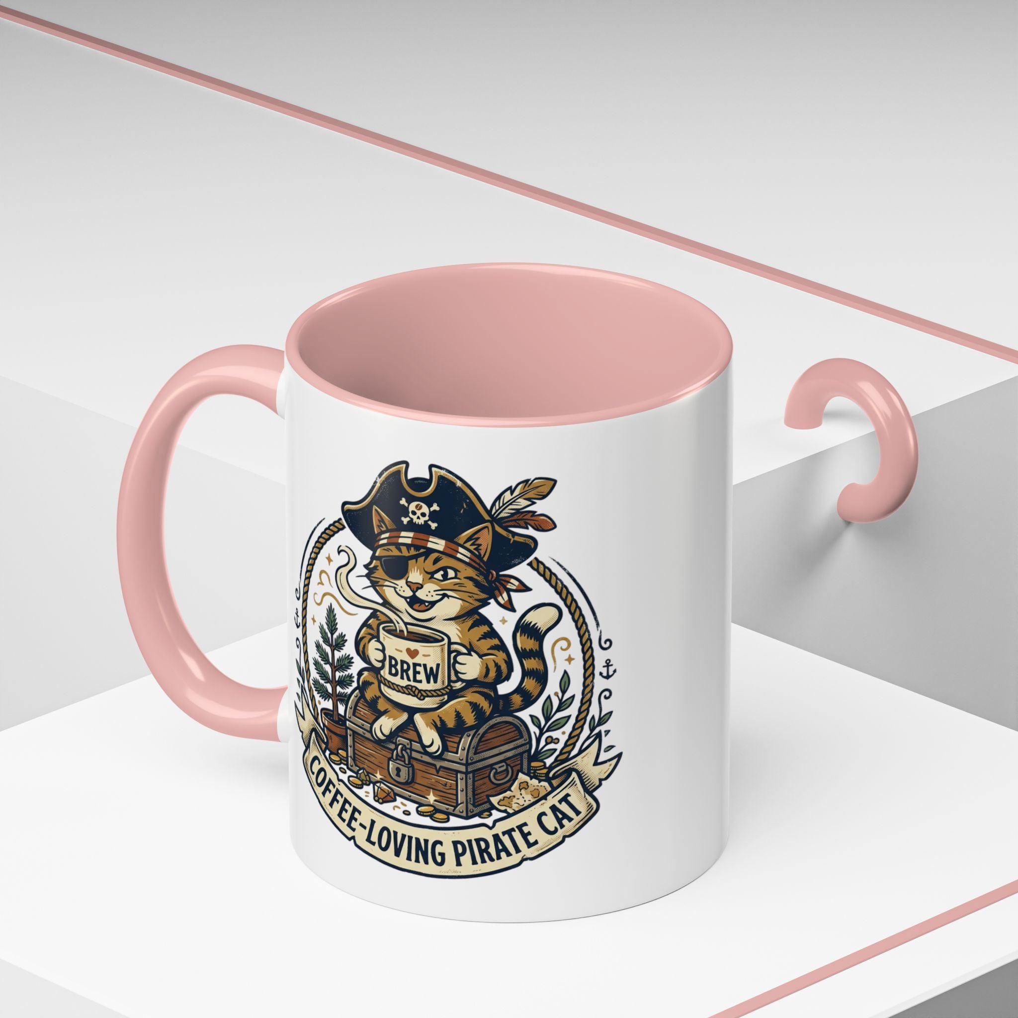 Vintage Sailor Anchor Coffee Mug — Nautical Tattoo Accent Mug (11/15oz)
