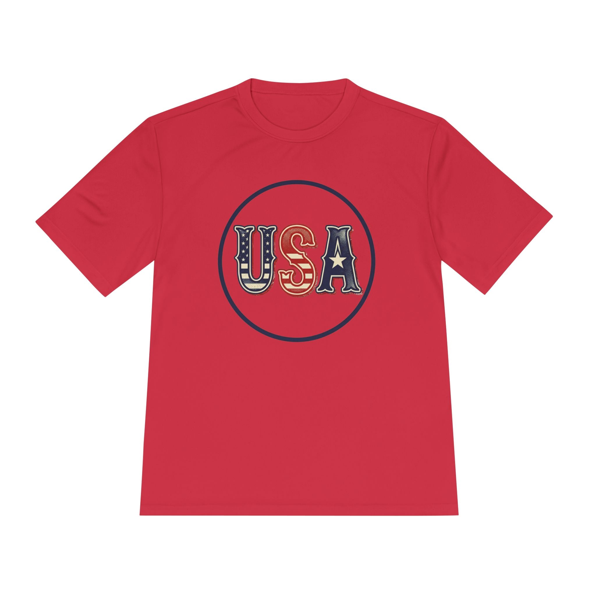 USA Patriotic Tee — Retro Stars & Stripes Moisture-Wicking Shirt