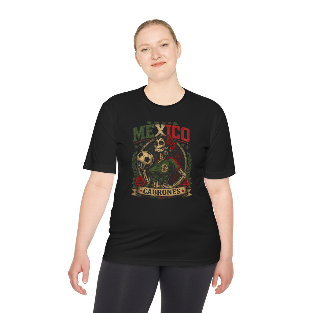 Mexico Cabrones Skull Soccer Tee — Mexican Pride Football T‑Shirt