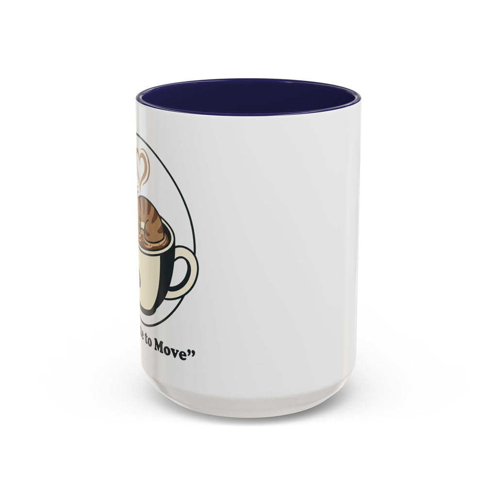 Latte Cat Coffee Mug – "Don't Wake Me, I'll Move" Cute Cat Latte Art Ceramic Accent Mug