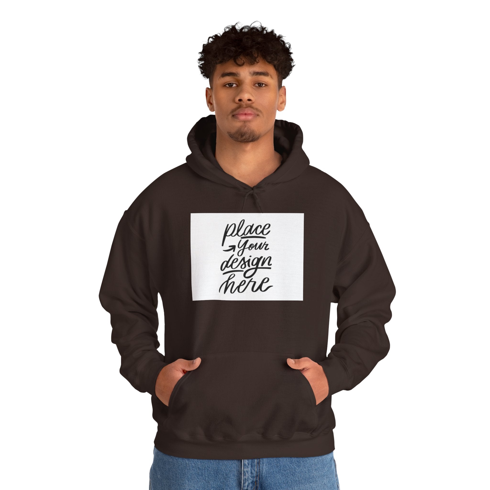 Classic Hoodie with Centered Design – 'Place Your Design Here'