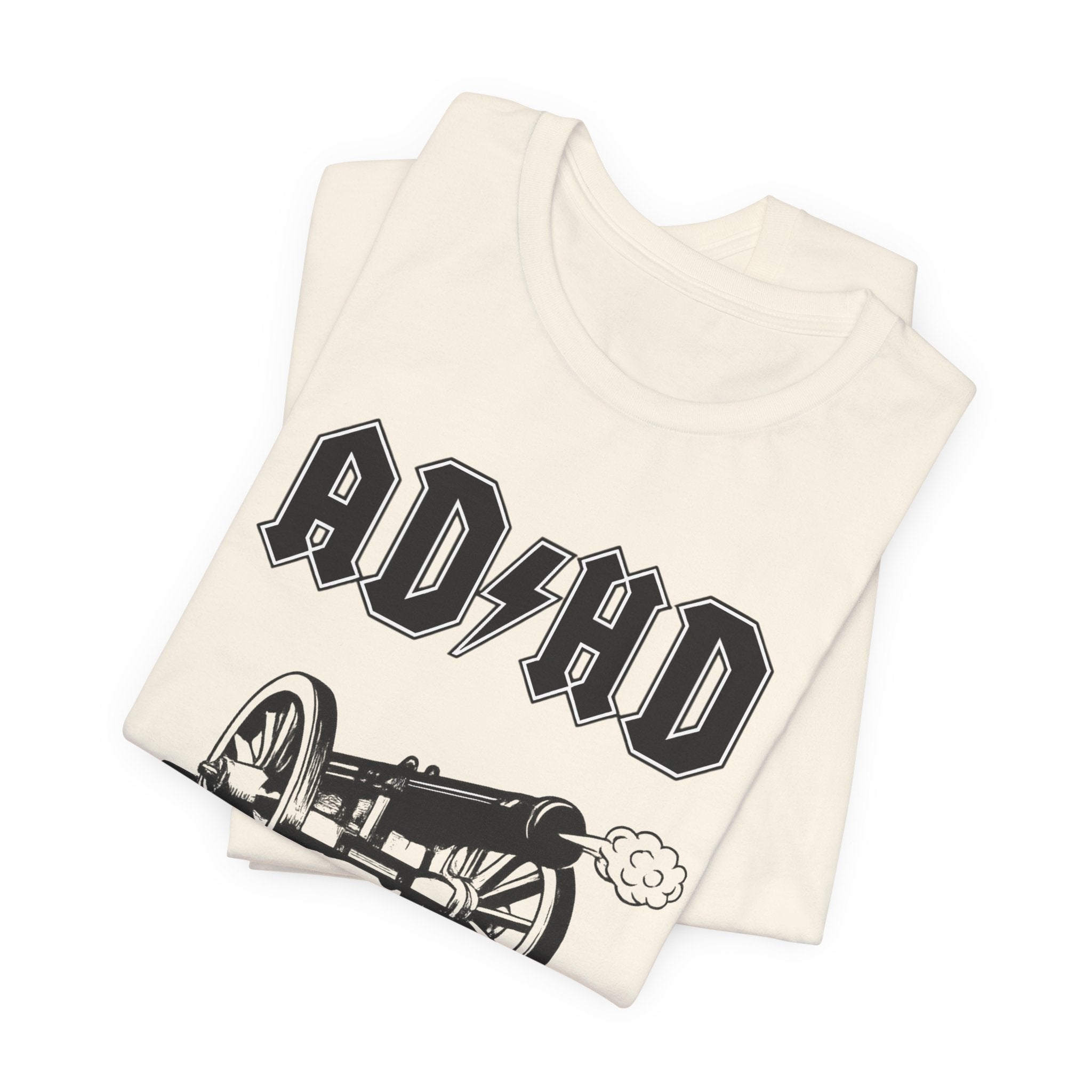 ADHD AC/DC Tee — "For Those About to Focus We Salute You" Graphic T-Shirt