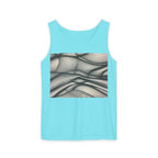 Abstract Wave Mesh Tank Top — Geometric Optical Illusion Graphic Tank