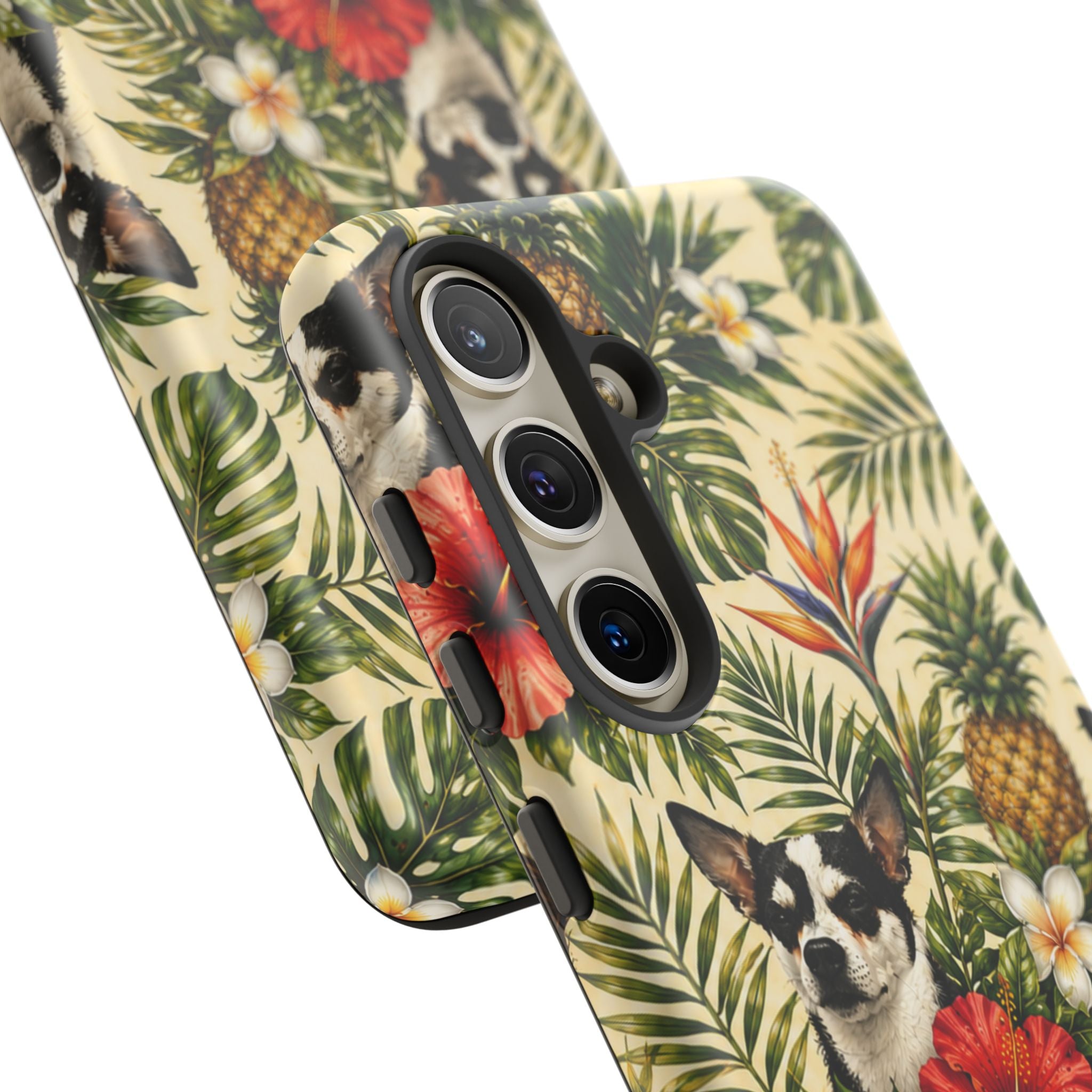 Tropical chihuahua Phone Case — Floral Pineapple Protective Tough Case