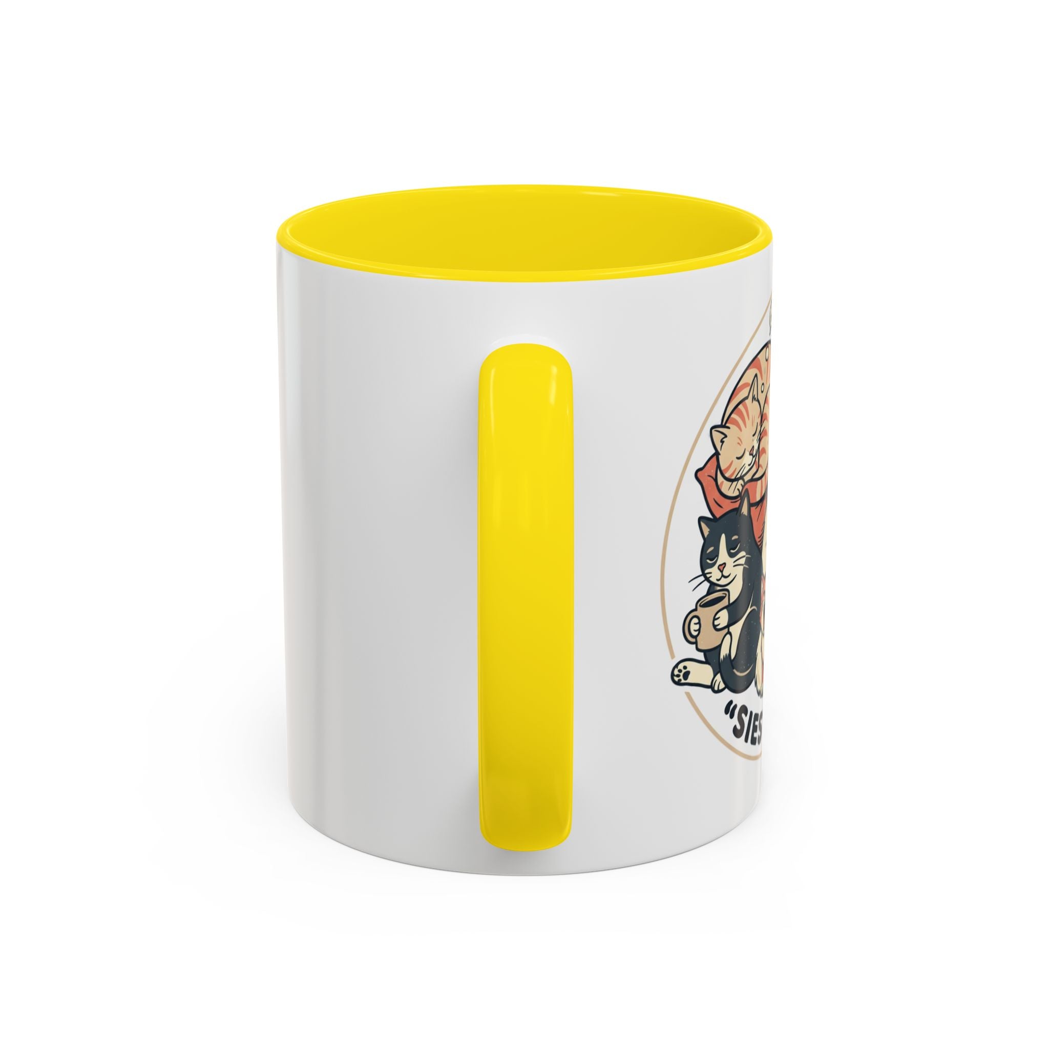 Cat Jester Accent Coffee Mug – Whimsical Vintage Cat Illustration (11/15oz)