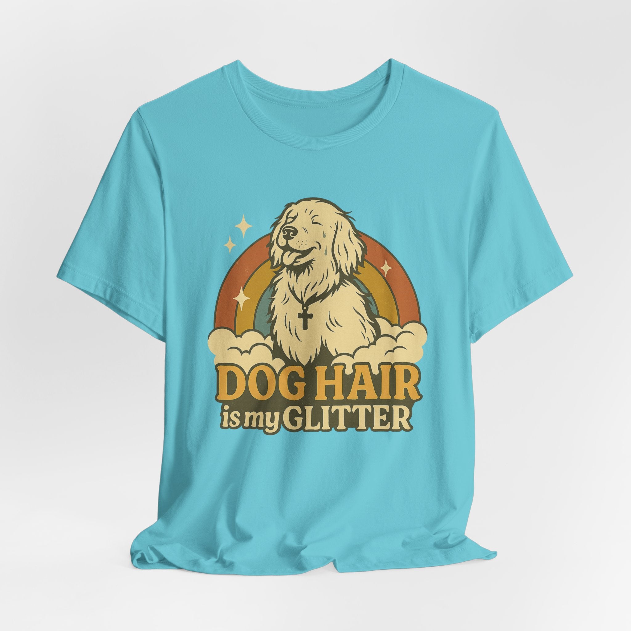 "Dog Hair Is My Glitter" – Retro Golden Vibes Edition