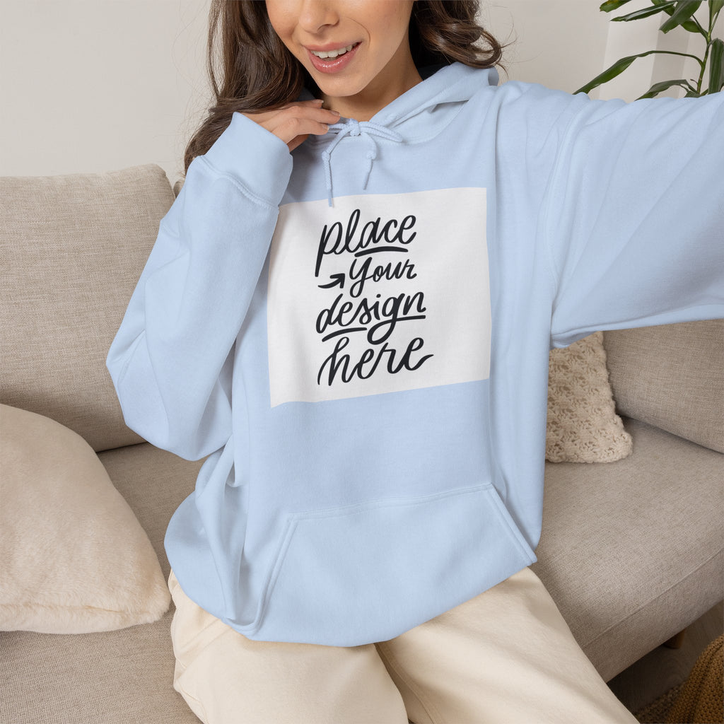 Classic Hoodie with Centered Design – 'Place Your Design Here'