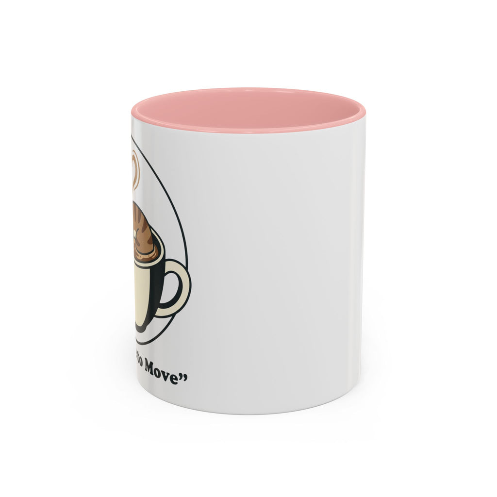 Latte Cat Coffee Mug – "Don't Wake Me, I'll Move" Cute Cat Latte Art Ceramic Accent Mug