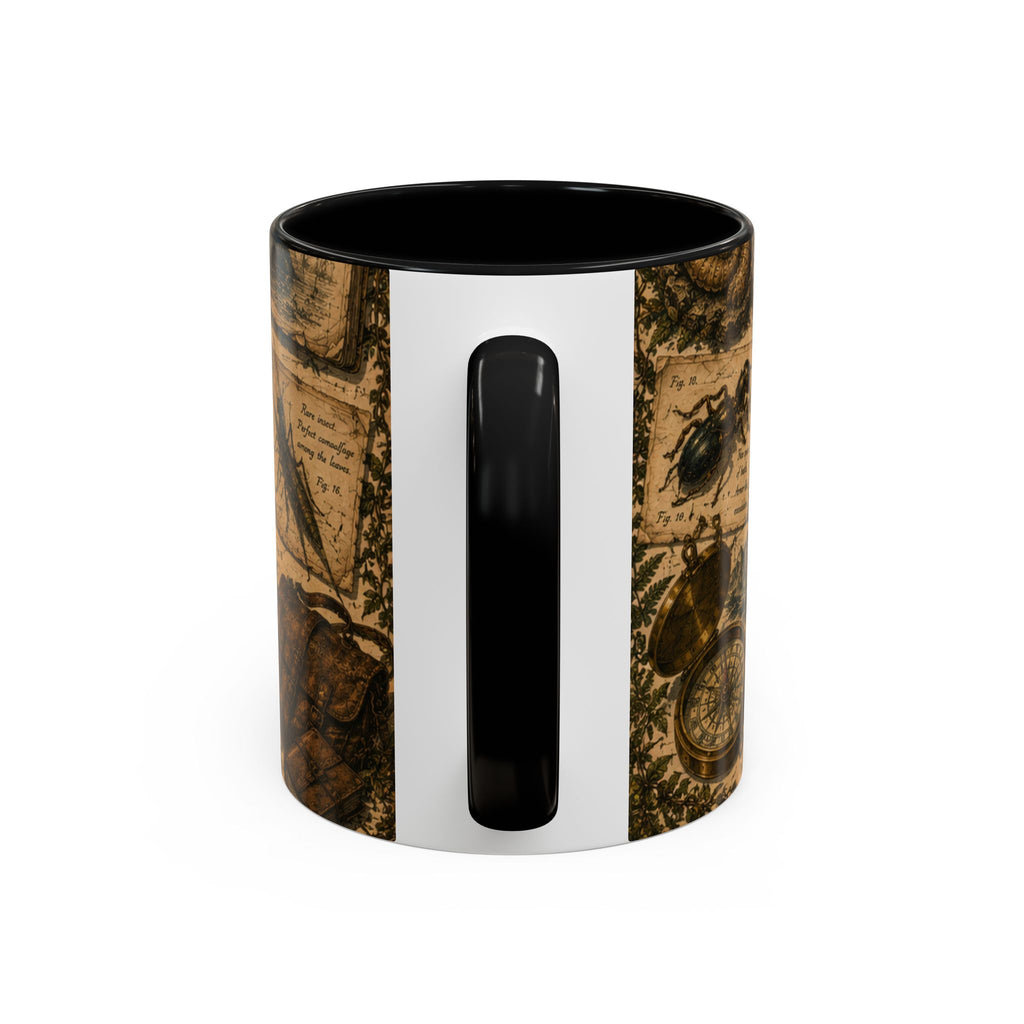 Vintage Natural History Coffee Mug — Botanical & Fossil Illustration Accent Mug