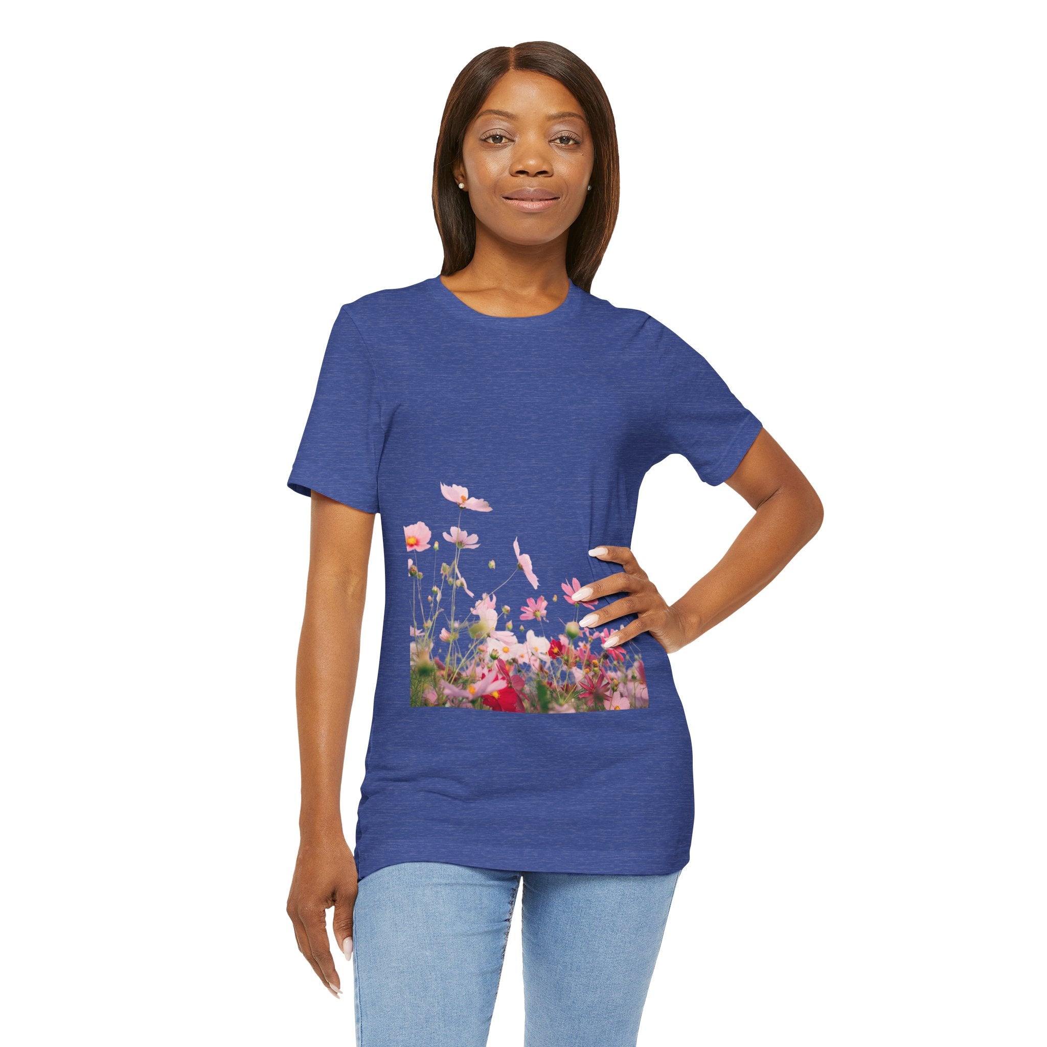 Floral Meadow Tee – Pink Wildflower Field Graphic T-Shirt