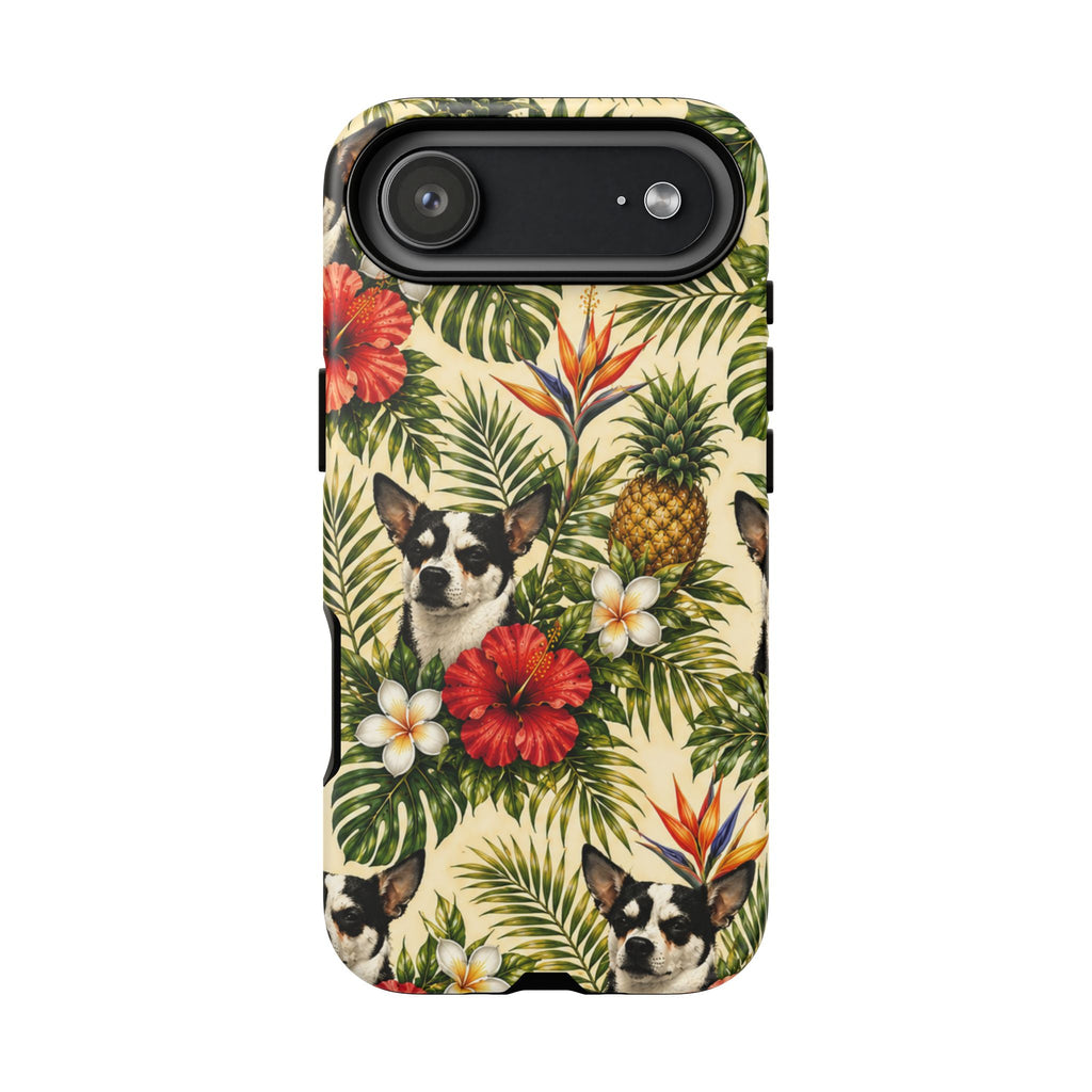 Tropical chihuahua Phone Case — Floral Pineapple Protective Tough Case