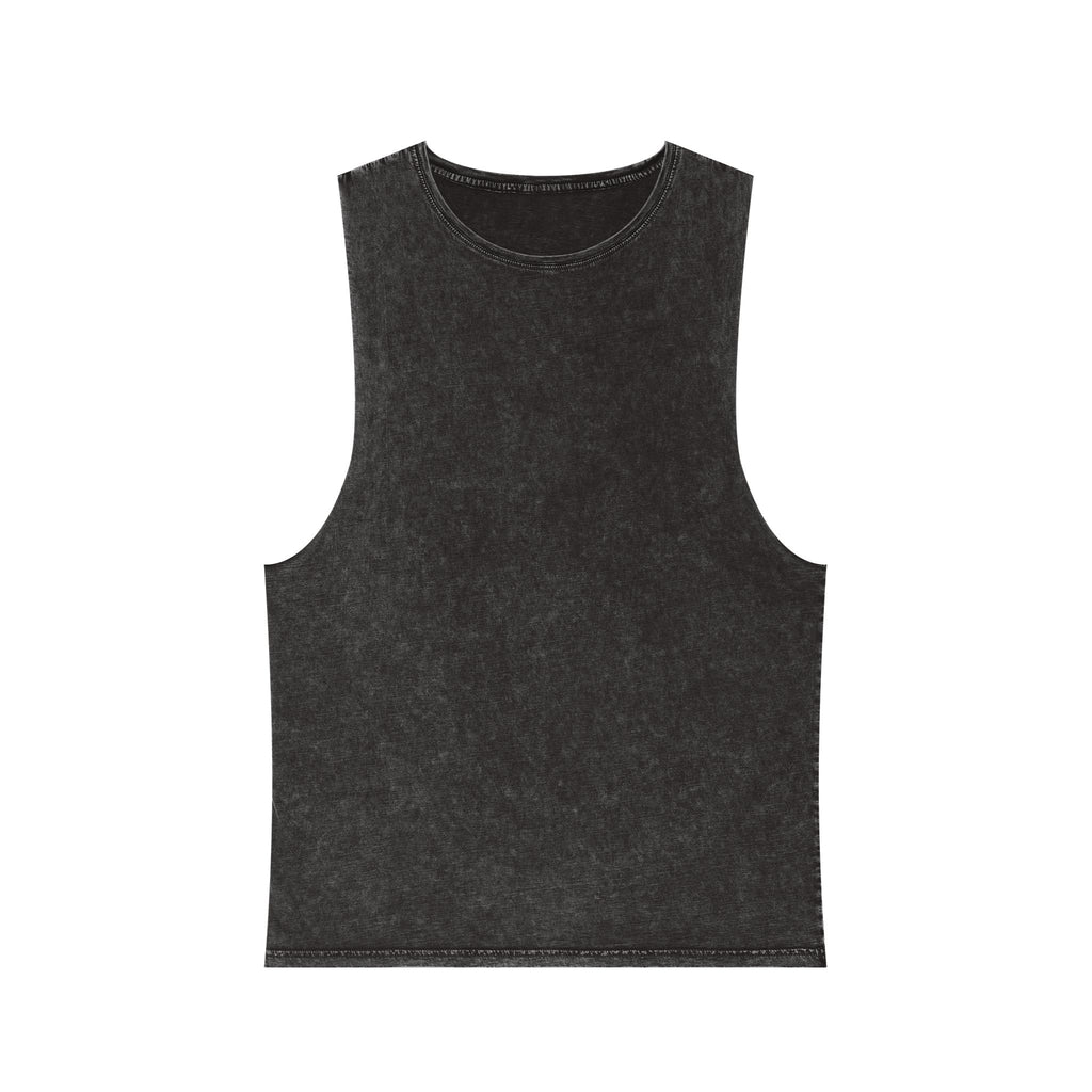 Summer Vibes Stonewash Tank Top — Retro Sunset Graphic Tank