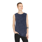 Summer Vibes Stonewash Tank Top — Retro Sunset Graphic Tank