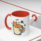 Cat in Cup Coffee Mug — Cute Cat Lover Accent Mug (11/15oz)