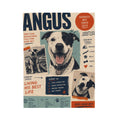 Velveteen Plush Blanket — Personalized Dog Poster Design (Angus "Goodest Boy" Pet Photo Blanket)
