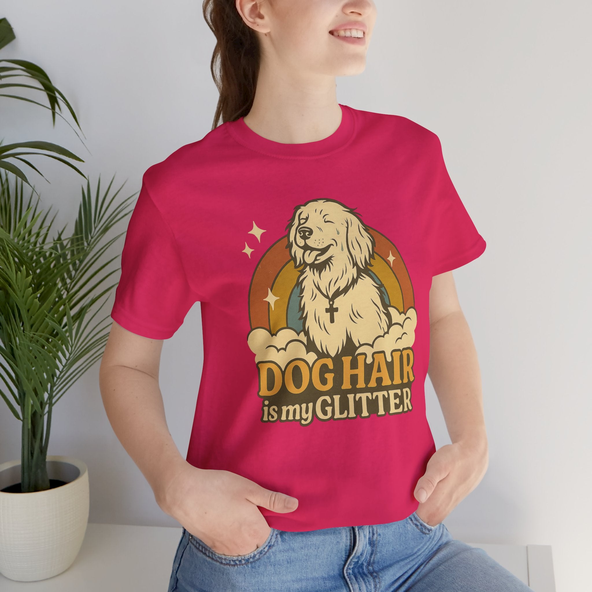 "Dog Hair Is My Glitter" – Retro Golden Vibes Edition