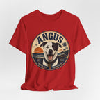 Angus Dog Tee — Retro Beach Portrait T-Shirt