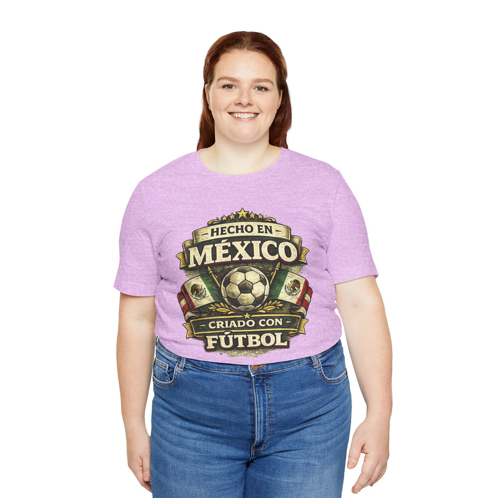 Mexico Soccer T‑Shirt — "Hecho en México, Criado con Fútbol" Vintage Football Tee